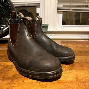 Authentic Blundstone 500 Mens 10.5 Pull on Boot Stout Brown Leather